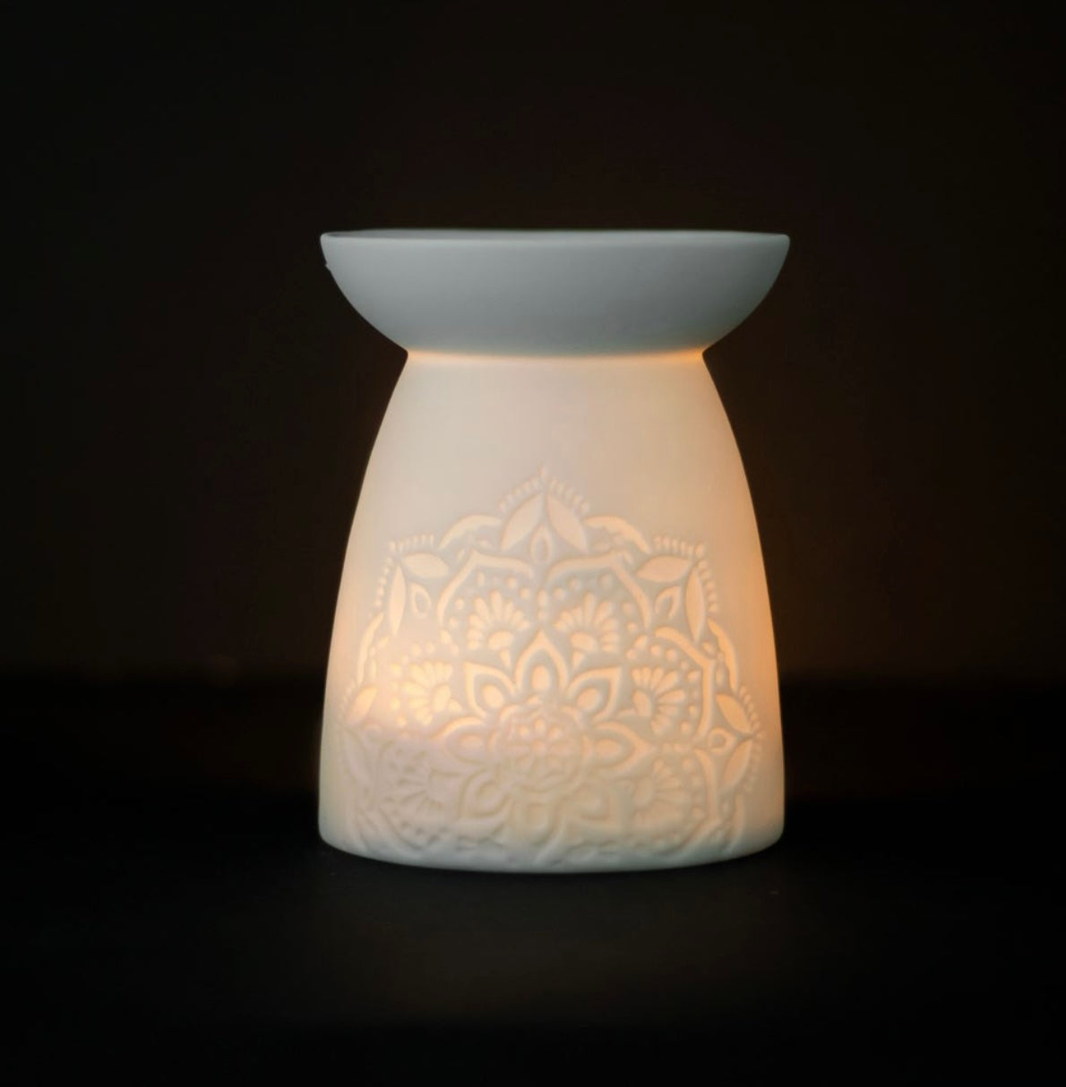 White Ceramic Mandala Burner